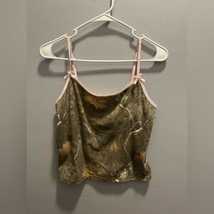 Women's Camouflage Tank Top with Pink Trim